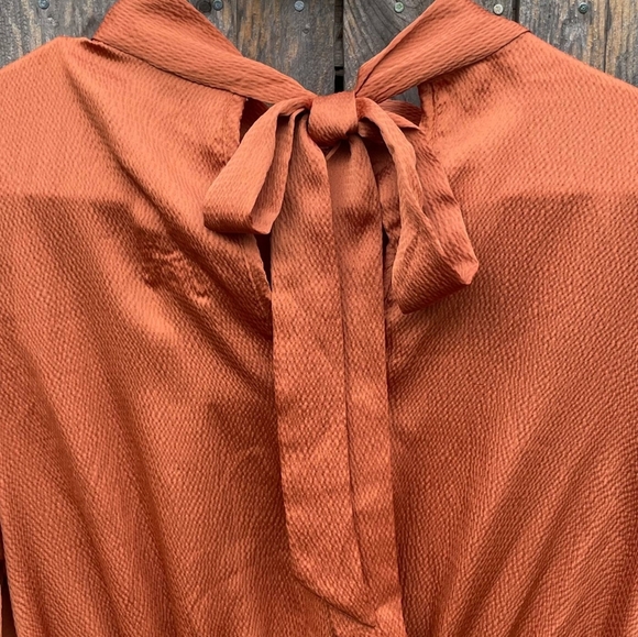 VICI call me Angel textured satin dress womens, Orange size M - Picture 4 of 7